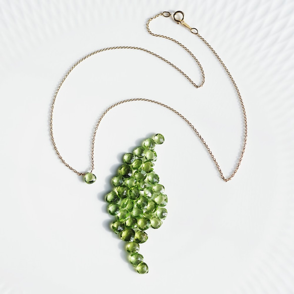14KGF 40cm Necklace with Peridot. 第10張的照片