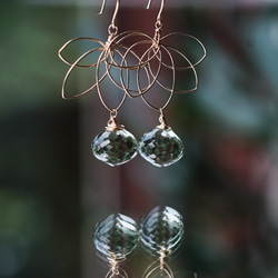 K18 pierced earring with Green Amethyst. 第10張的照片