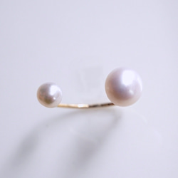 K18淡水真珠のフォークリング　～Birgitta 2枚目の画像