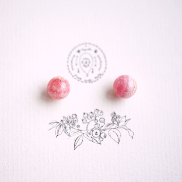 印加玫瑰和珍珠耳扣耳釘耳環　～Lovisa 第2張的照片