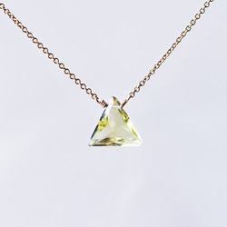 14KGF 40cm necklace with Lemon quartz 第1張的照片