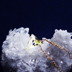 14KGF 40cm necklace with Lemon quartz 第9張的照片