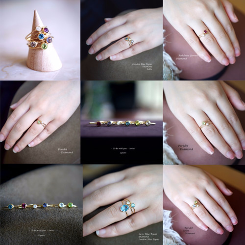 K18ダイヤモンドリング3mmラウンドブリリアントカット覆輪リング16号