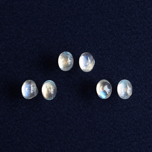 14KGF pierced earring with White Labradorite. 第7張的照片