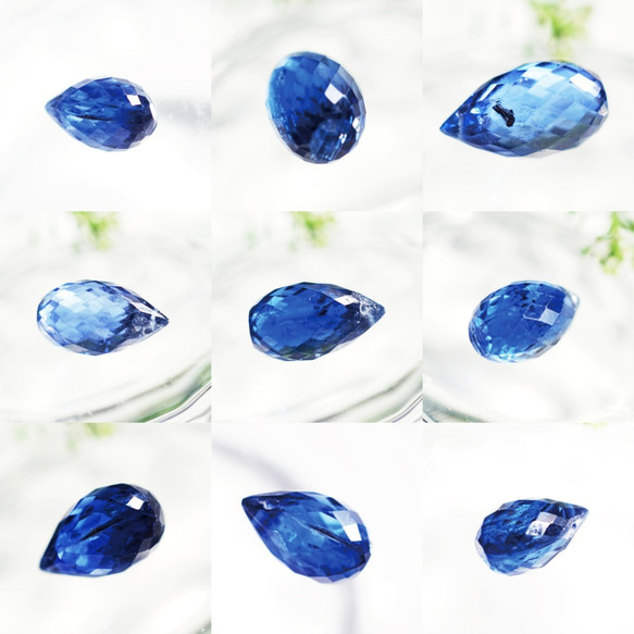 ☆深色藍晶石水滴形切割項鍊 ~ Angustias 第4張的照片