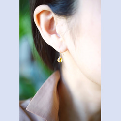 14KGF 黃水晶栗色切割耳環 ~Michaela 第2張的照片