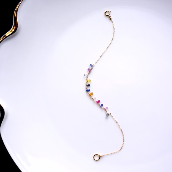 K18 17cm Bracelet  with Sapphire. 第6張的照片