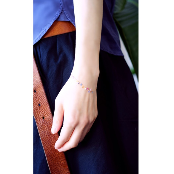 K18 17cm Bracelet  with Sapphire. 第4張的照片