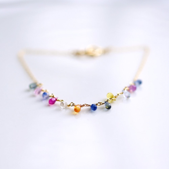 K18 17cm Bracelet  with Sapphire. 第7張的照片