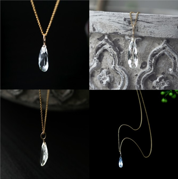 14KGF 50cm Neckrace with crystal. 第3張的照片