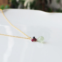 14KGF 40cm Necklace with Prehnite 第2張的照片