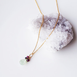 14KGF 40cm Necklace with Prehnite 第8張的照片