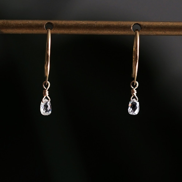 K18 Pierced earring  with Diamond 第7張的照片