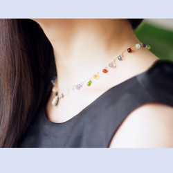 K18 Neckrace with jewel stones. 第4張的照片