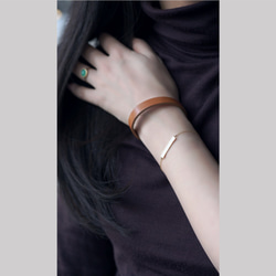 14KGF 19cm bracelet with metal parts 第2張的照片