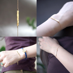 14KGF 19cm bracelet with metal parts 第4張的照片