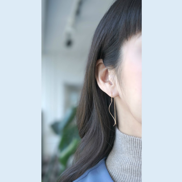 14KGF Pierced earring. 第4張的照片