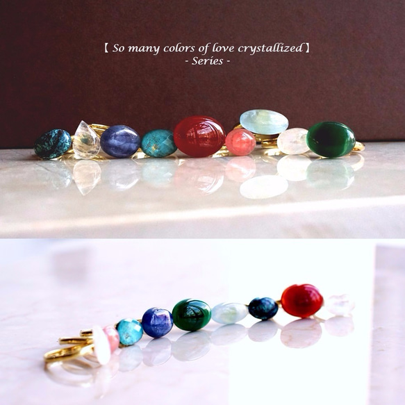 Free size Ring with stone/Aquamarine. 第4張的照片