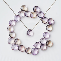 14KGF Neckrace with Stone : Quartz group Ametrine 第1張的照片