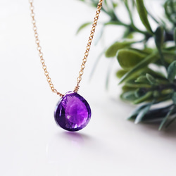 14KGF 40cm Necklace with Amethyst 第1張的照片