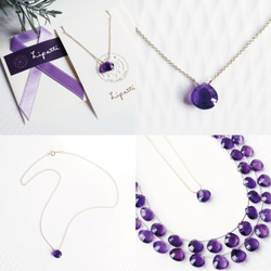 14KGF 40cm Necklace with Amethyst 第4張的照片