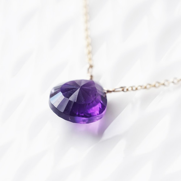 14KGF 40cm Necklace with Amethyst 第8張的照片