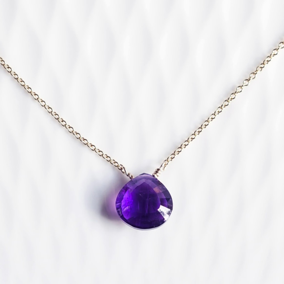 14KGF 40cm Necklace with Amethyst 第10張的照片