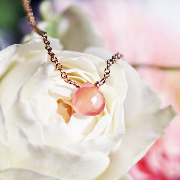印加玫瑰金碧輝煌栗色切割項鍊 ~Marguerite 第1張的照片
