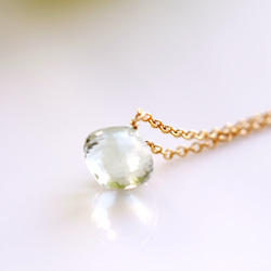 14KGF 40cm Neckrace with Green Amethyst 第3張的照片