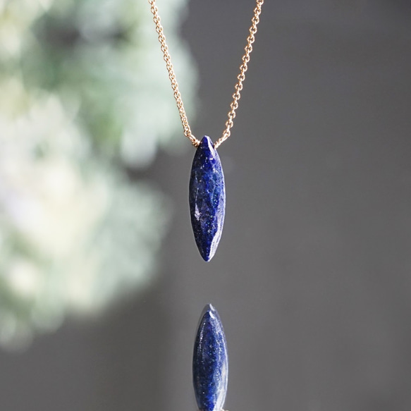 14KGF 40cm Necklace with Lapis Lazuri. 第1張的照片