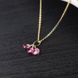 14KGF 40cm Necklace with Pink Tourmarine. 第6張的照片