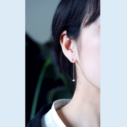 14KGF pierced earring with Pearl and Opal. 第2張的照片