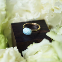 Freesize ring ＃11~free with Larimar. 第5張的照片