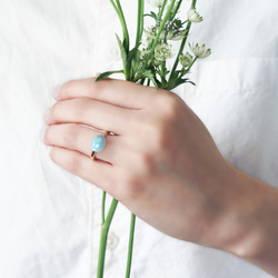 Freesize ring ＃11~free with Larimar. 第3張的照片