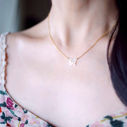 14Kgf 40cm necklace with White shell. 第3張的照片