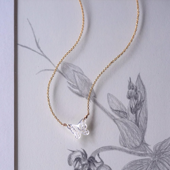 14Kgf 40cm necklace with White shell. 第4張的照片