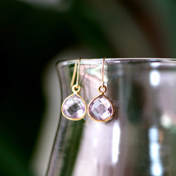 K18 Pierced earring with Amethyst. 第3張的照片