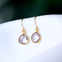 K18 Pierced earring with Amethyst. 第4張的照片