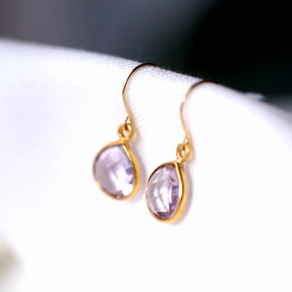 K18 Pierced earring with Amethyst. 第5張的照片