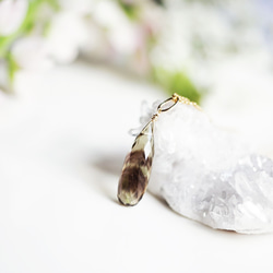 14KGF 50cm Necklace with Lemon smokey quartz 第8張的照片