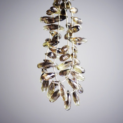 14KGF 50cm Necklace with Lemon smokey quartz 第10張的照片