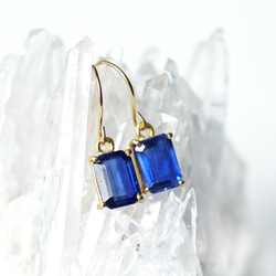 K18 Pierced earring with Kyanite 第8張的照片