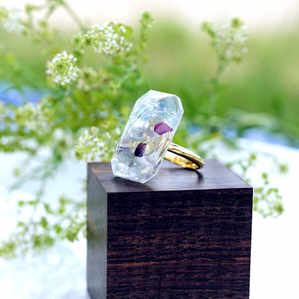 Freesize ring ＃11~free with Fluorite 第4張的照片