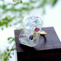 Freesize ring ＃11~free with Fluorite 第6張的照片