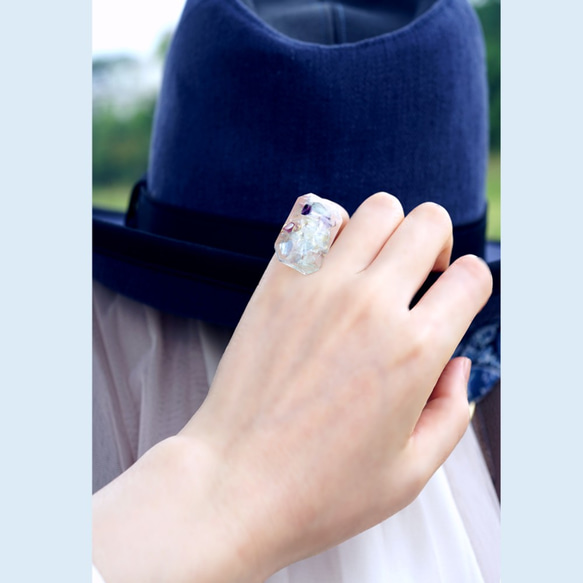 Freesize ring ＃11~free with Fluorite 第7張的照片