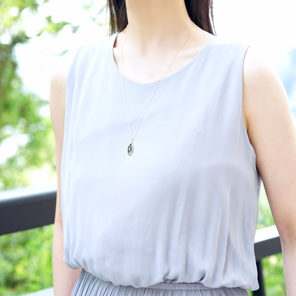 14KGF 60cm Necklace with Quartz. 第2張的照片