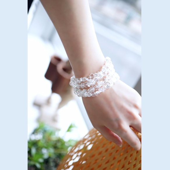 70cmネックレス☆ブレス可☆水晶のネックレス　～Oriana 5枚目の画像