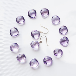 K18 Pierced earring with Pink Amethyst 第7張的照片