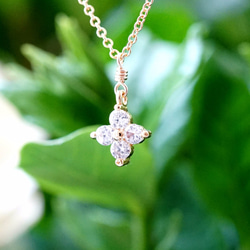 14KGF 40cm Necklace with cubic zirconia. 第1張的照片