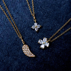 14KGF 40cm Necklace with cubic zirconia. 第9張的照片